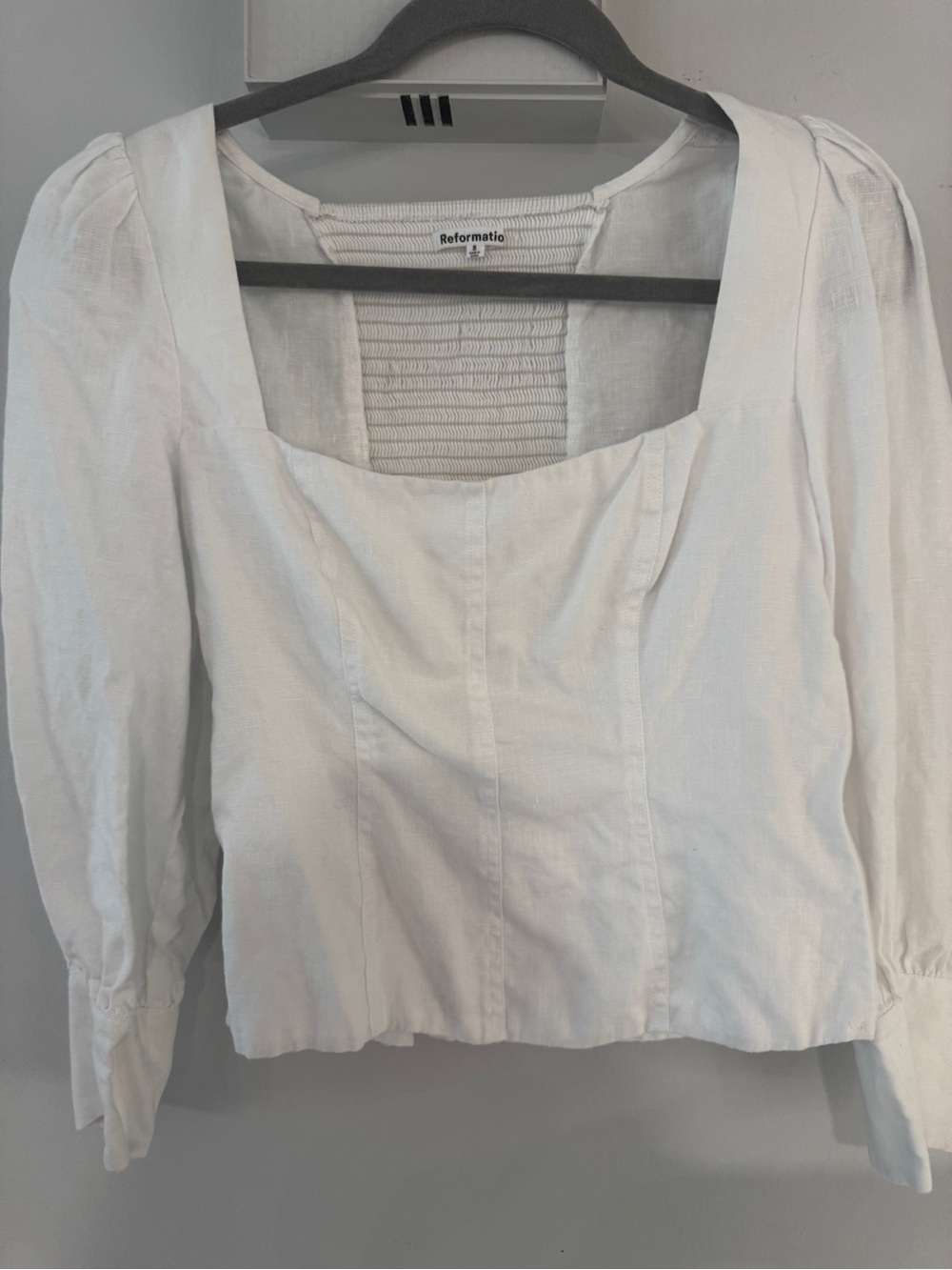 Reformation Stilton White Linen Top - Picture 3 of 5